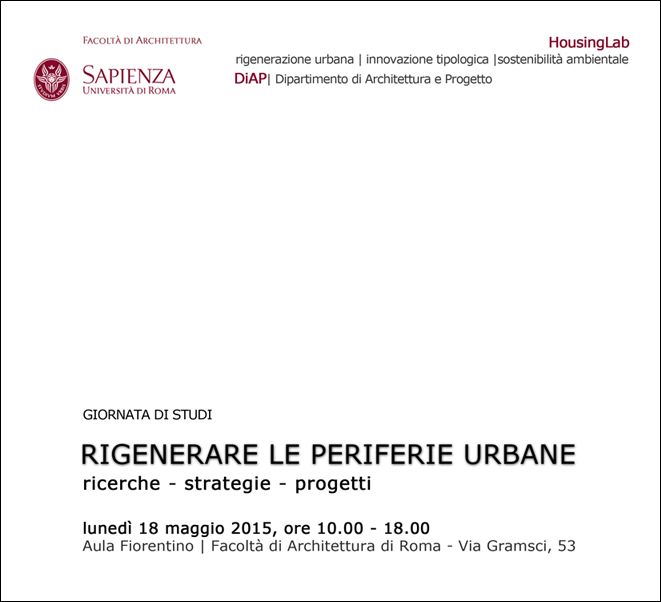 “Rigenerare le periferie urbane”