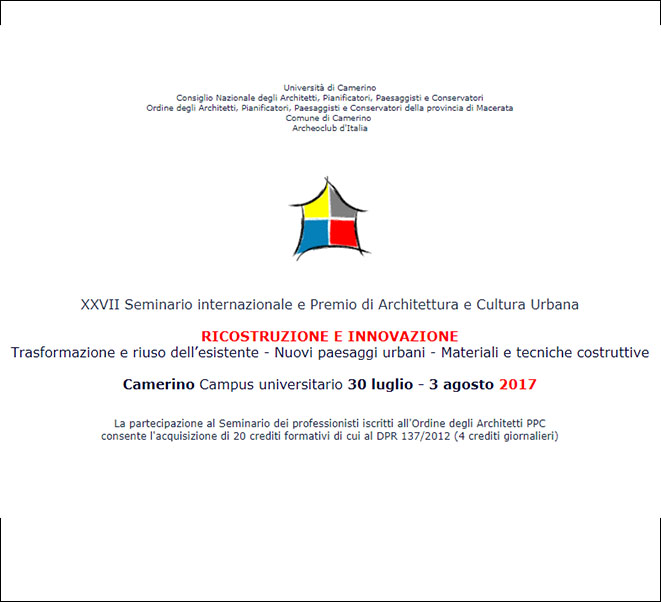 RECONSTRUCTION AND INNOVATION – CAMERINO