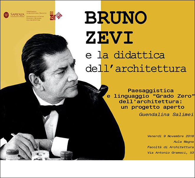 BRUNO ZEVI AND ARCHITECTURAL EDUCATION